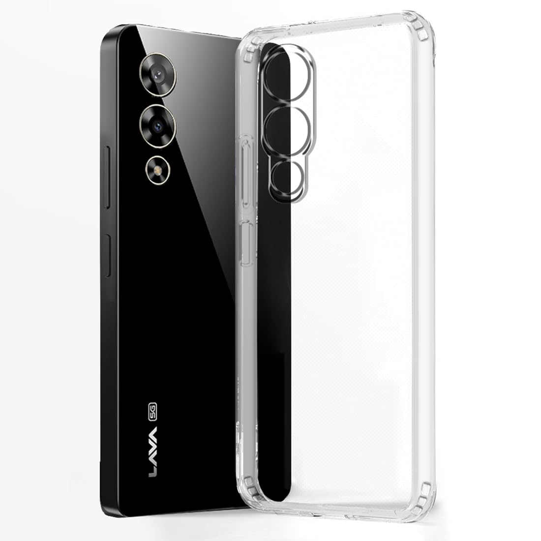 Fashionury Shockproof Crystal Clear Back Cover Case for Lava Storm 5G | Raised Bumps for Camera & Screen Protection | Transparent Back Cover Case for Lava Storm 5G (B0CSJRYJQ1) Amazon Price History, Amazon Price Tracker