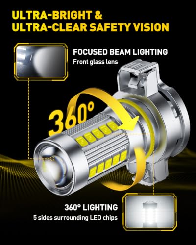 Image of AUXITO 2504 /PSX24W /12276 LED Fog Light Bulbs, 6500K Cool White CSP LED Fog Lights, True 1:1 Mini Size Replacement Fog Bulb, 360 Full Illumination, Play and Plug, Pack of 2