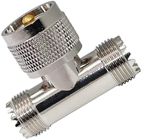 Conector UHF Macho a Hembra Tipo Tee Coaxial miniatura 2