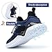JMFCHI Boys Girls Kids' Sneakers Knitted Mesh Sports Shoes Breathable Lightweight Running Shoes for Kids Fashion Athletic Casual Shoes Blue/Black