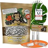 CocoFilter® Zigarettenfilter Aufsatz AntiTox® PRO [300 + 50 Filter] - wiederverwendbare Teerfilter für Zigaretten von 5,5-8mm - extra effektive Anti Teer Zigarettenspitzen inkl. Travel Case