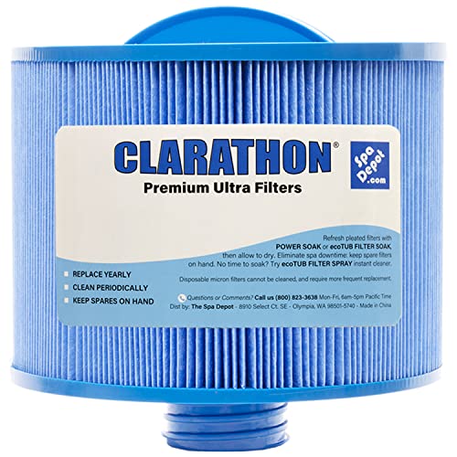Clarathon Replacement Filter for 2013+ Bullfrog Spa - 10-2870 Blue Media with Longer Threaded Fitting