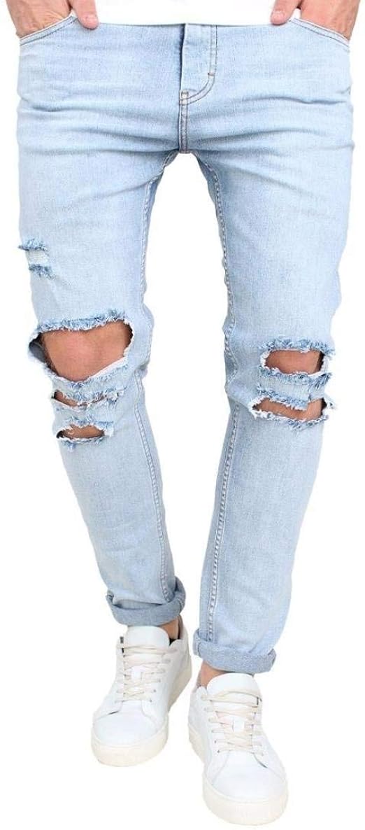 Jogginghose Gr. M Jungen - Skinny Fit Denim Hose Mit Distressed Look