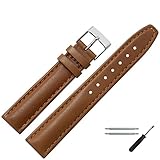 MARBURGER Uhrenarmband 18mm Leder Braun - Werkzeug Montage Set 2891834000120