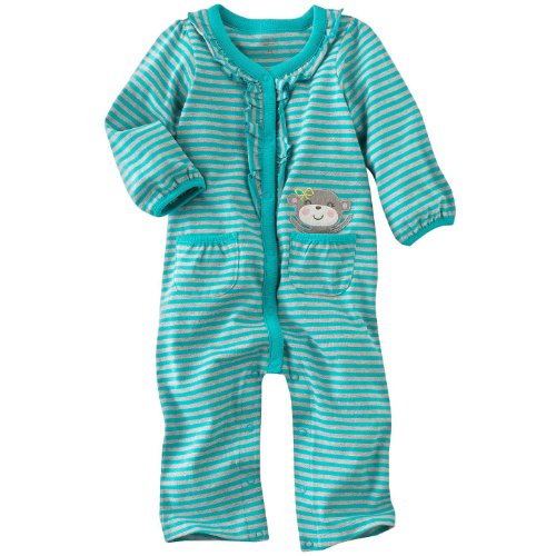Vêtement turquoise Carter's 6 mois avec motif singe brodé amusant