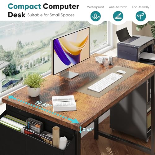 Image of OLIXIS Computer Desk, 44 Inch Gaming Desks for Home Office Small Spaces