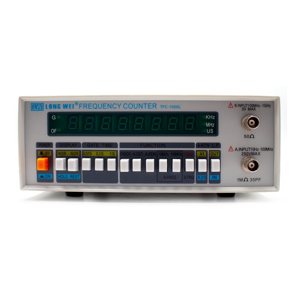 Medidor de Frecuencia Digital Multifunción de Alta Precisión de 220V, Contador de Frecuencia de Oscilador de Cristal de Doble Canal LED de 1 GHZ y 8bits