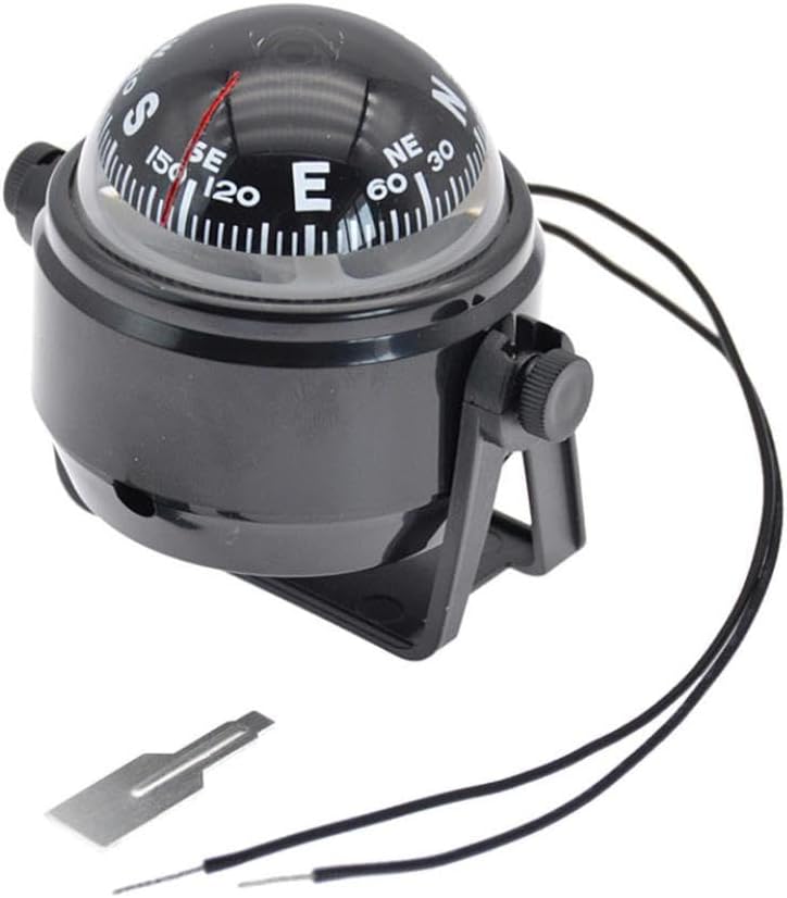 Waterproof Nautical Compass for Marine Boat Pivoting Electronic LED Light Navigation Positioning