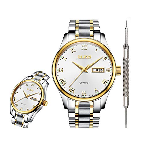 OLEVS Classic White Watches for Men Waterproof Inexpensive Analog