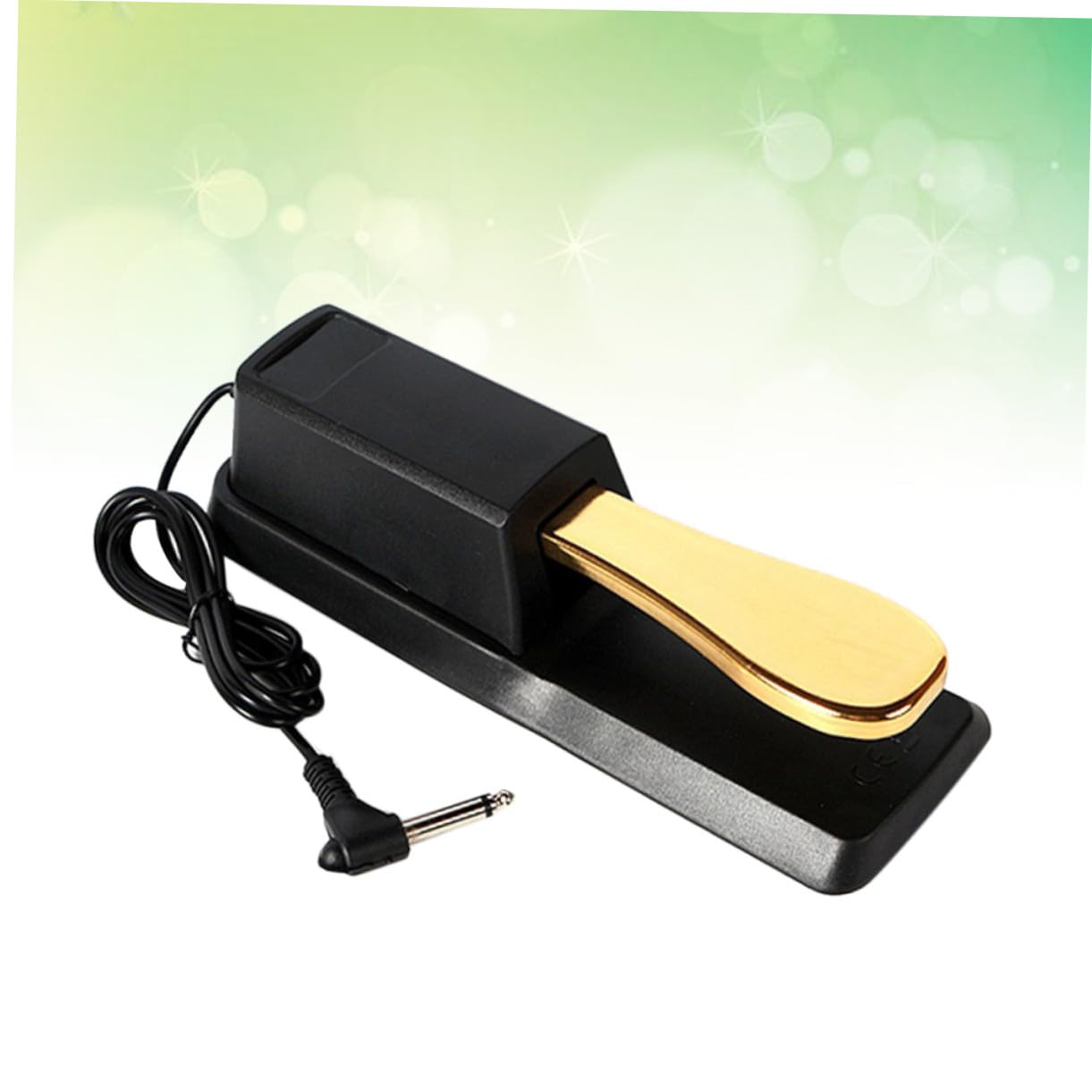 Pedal de Sostenido y Medio Pedal Dorado para Piano Electrónico Función Anti Óxido Fabricado en Abs y Metal para Teclados y Pianos Digitales