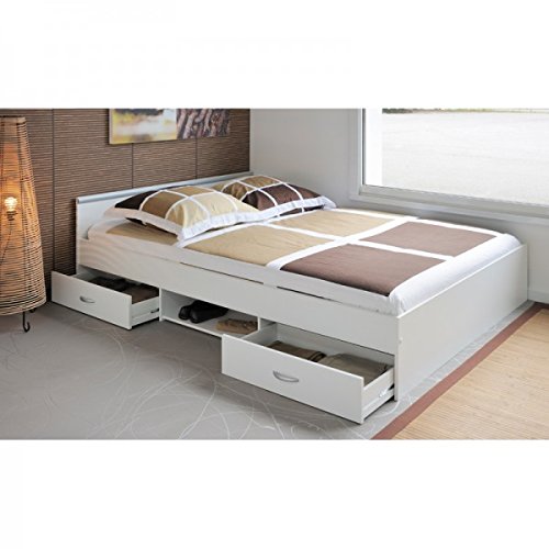 Funktionsbett Alawis 140*200 cm weiß inkl 2 Roll-Bettkästen Kinderbett Jugendbett Jugendliege Bettliege Bett Jugendzimmer Kinderzimmer - 2