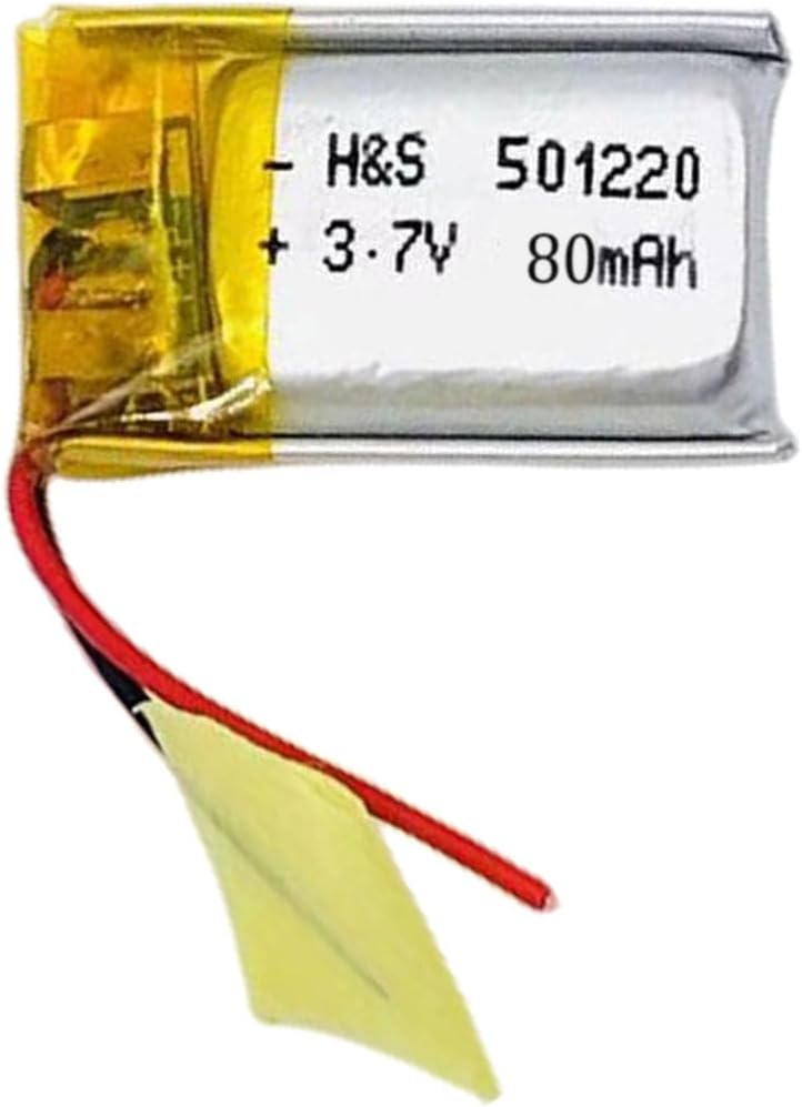 3.7V 80mAh Polymer Battery Outgoing Cable with Protective Plate for Bluetooth-Compatible Devices and Handheld Consoles Headsets Battery