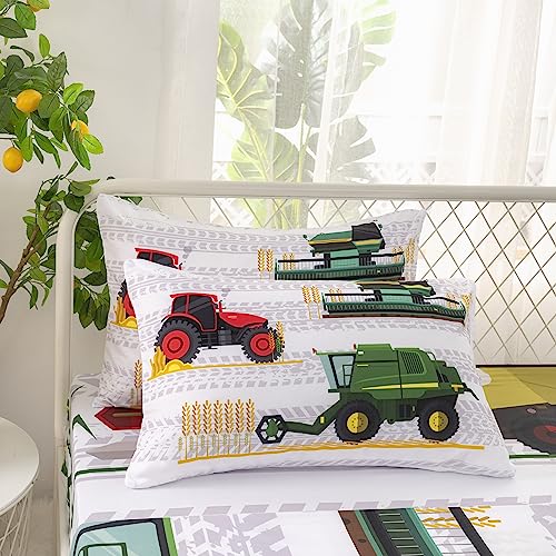 Drap-housse pour pelleteuses et tracteur, le cadeau de lit idéal garçon - 7