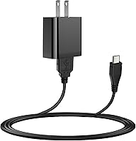 Vista 1 de Cable de carga de pared micro USB de 5 V, adaptador de alimentación de CA a CC con cable de alimentación de 9.8 ft de 10 pies para cámara