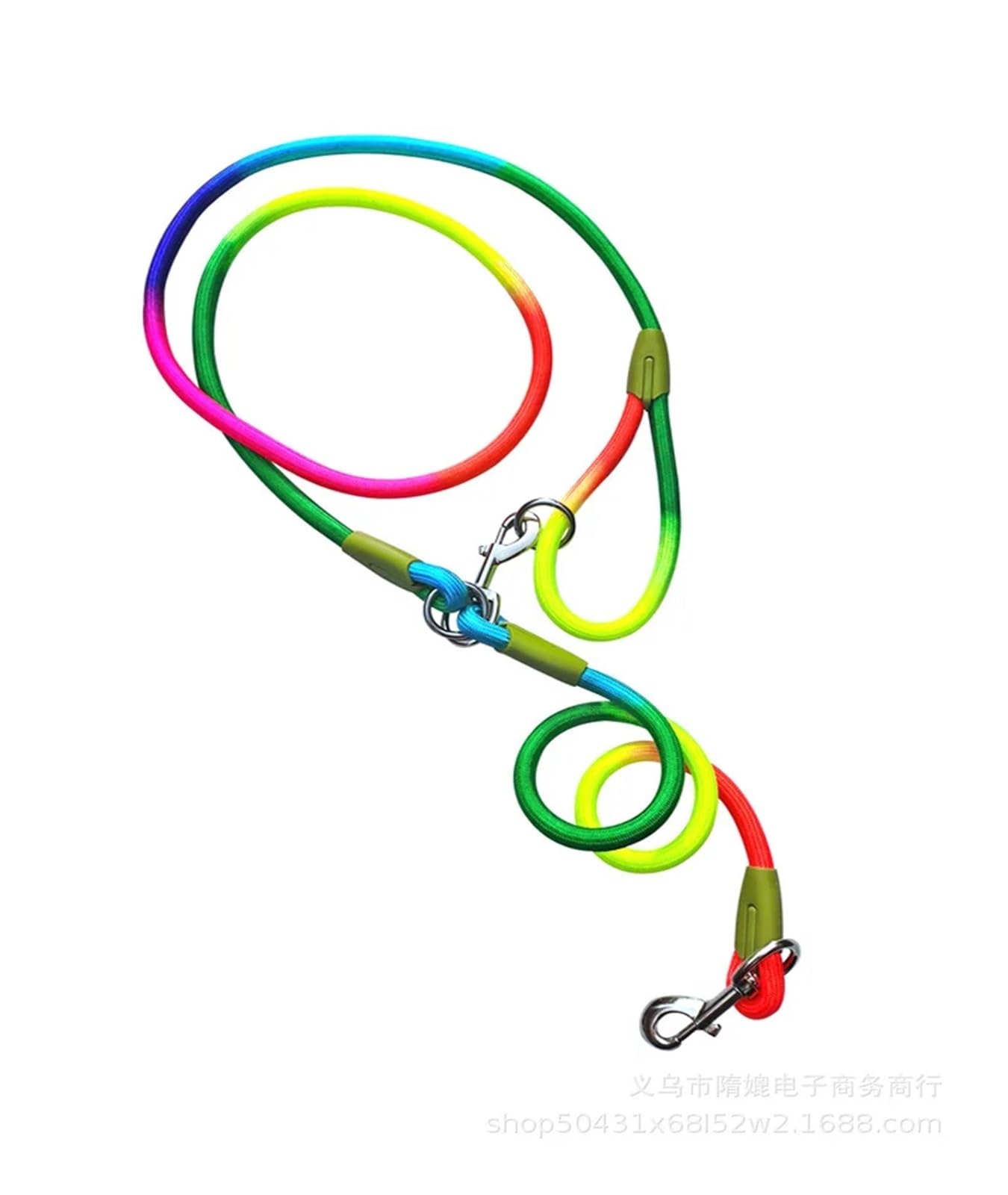 Laisse de chien mains libres avec nylon réfléchissant colourful haute visibilité