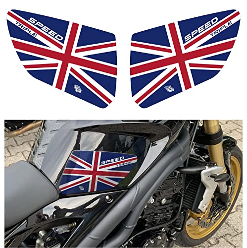 Kit protection 3D réservoir moto bleu contre rayures Triumph Speed