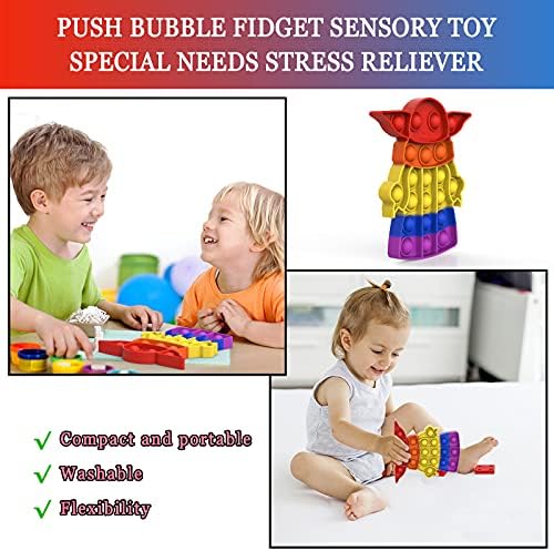 Yefun Pop Bubble Sensory Fidget Toy, Autism Special Needs Stress Reliever Anxiety Relief Toys, Extrusion Bubble Fidget Toys, Kids Toys Poppet Fidget Toy