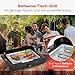 Clatronic® Barbecue-Tischgrill | Elektrogrill ideal für Balkon & Küche | Elektro Grill mit Windschutz | Grill mit verchromtem Grillrost | Tischgrill mit Cool Touch-Gehäuse | BQ 3841