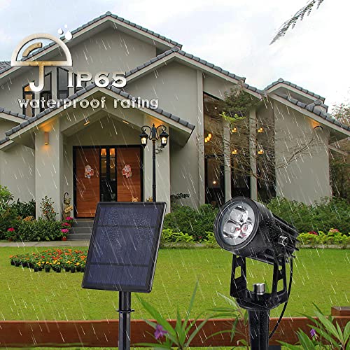 Zwoafol Solar Powered Spot Lights Outdoor Color Changing,Compatible With Alexa,Solar Landscape Spotlights Smart Rgb Lights,Bluetooth App Control Waterproof Auto On Tree House #TOP5