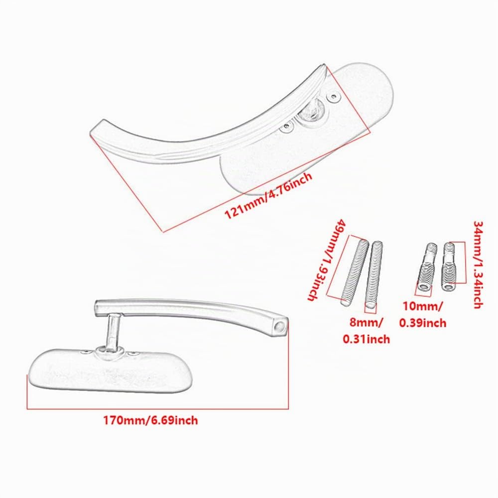 1 paire de mini rétroviseurs ovales de moto en aluminium pour modèles H-arley-D-avidson H-onda K-awasaki S-uzuki Cruiser, rétroviseurs latéraux HD à rotation à 360°, Chrome