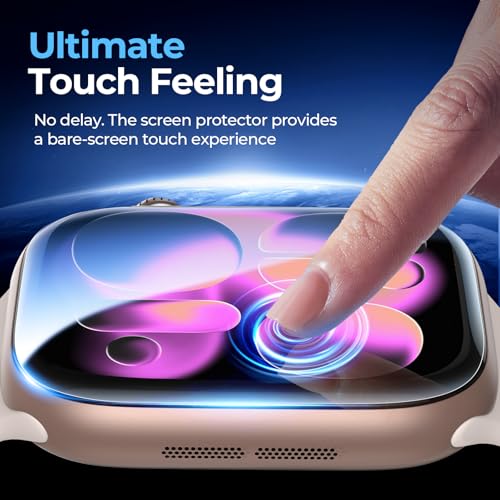 Image of LK 8 Pack for Apple Watch Series 11 Screen Protector 42mm [Upgrade Soft TPU Film - Strong Absorption] Self-Healing, HD Ultra-Thin 42mm Screen Protector for iWatch Accessories, High Touch Screen Cover