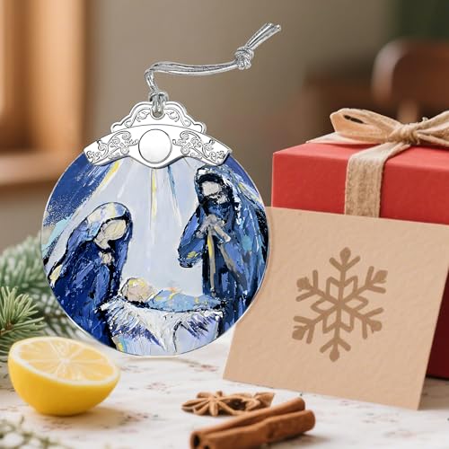 Stained Glass Christian Ornament, Nativity Christmas Ornaments, Christmas Decorations for Tree, Holiday Ornament, Christian Gifts, Religious Gifts, Gift Ideas & Xmas Gift by Jocidea - Used condition - Image 6