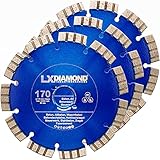LXDIAMOND 3x Diamant-Trennscheibe 170mm PREMIUM Diamantscheibe für Beton Mauerwerk Universal Trennscheibe passend für Bepo FFS 171 SE Fensterfräse Montagefräse Fensterfugenschneider Sägeblatt 170 mm