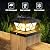 VOLISUN Solar Post Cap Lights 4x4/6x6,Outdoor Fence Post Cap Lights,Vinyl Fence Post Solar Lights White/Black Wooden Solar Powered Deck Post Lights for Dock Waterproof 2 Color Modes 8Pack