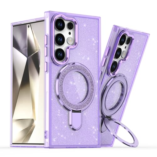 Coque Samsung A26 5G violette avec anneau magnétique et support mains libres