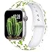 Merlion Compatible with Apple Watch Band 38mm 42mm 40mm 44mm for Women/Men,Silicone Fadeless Pattern Printed Replacement Floral Bands for iWatch Series 4/3/2/1