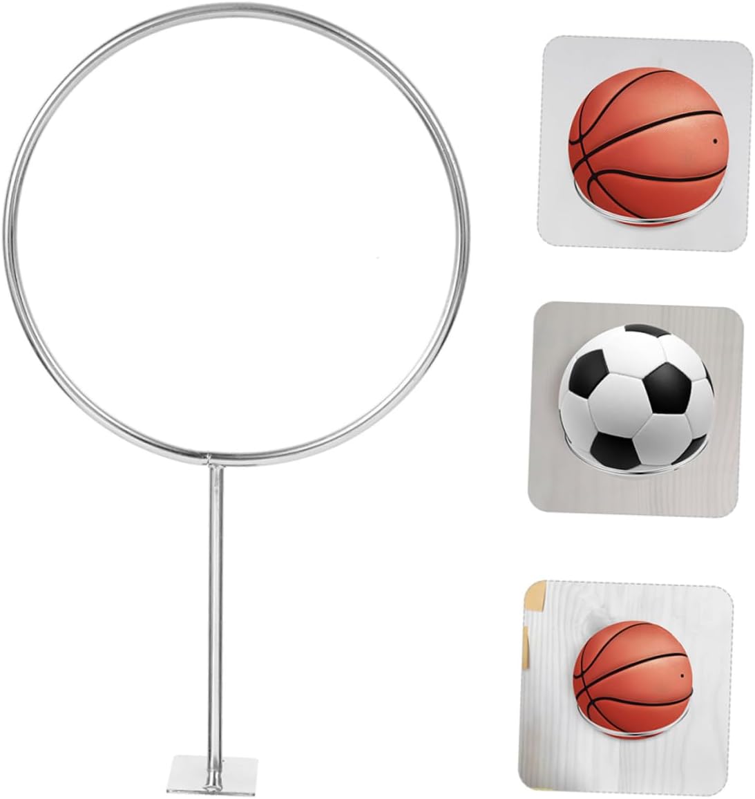 BESPORTBLE Basketball Football Bracket Display Stand Storage Rack Basketball Stand Inground Basketball Hoop Ball