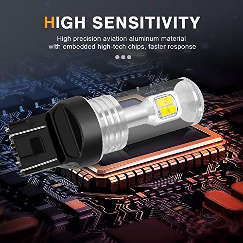 Lawtoolight 7443 7440 T20 992 7441 7444 W21W Led Bulbs, Turn Signal Light, Backup Light, Brake Light, Ep Led Chips 40W 4800 Lumens, 6000K Xenon White, 300% Brighter, Non-Polarity(Pack Of 2) #TOP7