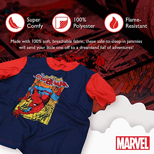 Marvel Big Boys’ 3-Piece Loose-Fit Spider-Man Pajama Set, Major Heroes 3, 8 #TOP2