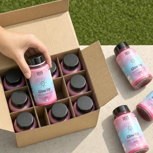 Image of Rus Organic Beet Pomegranate Amla Wellness Drink | Skin Glow & Antioxidants | 125ml x 4 | Cold Pressed | No Preservatives