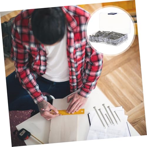 Image of DOITOOL 460pcs Assorted Stainless Steel Nails Hanging Nails for Pictures Masonry Flat Head for Diy Arts