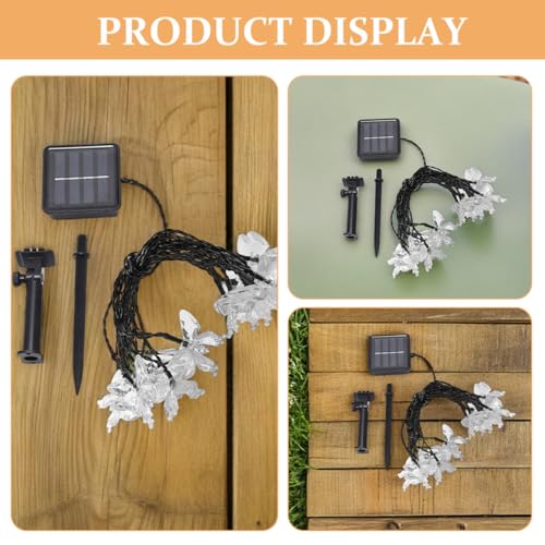 Luces solares decorativas mariposa para jardín 7m 50 LED miniatura 3