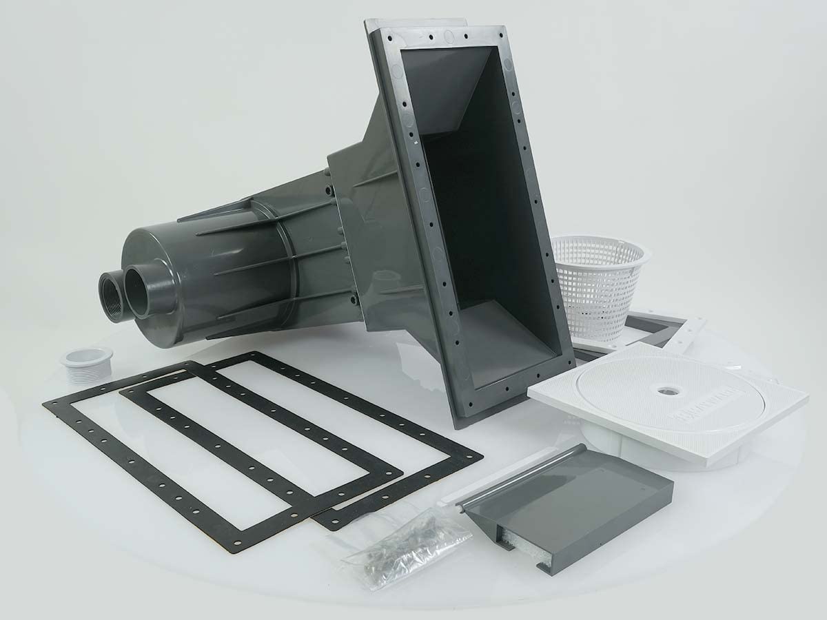 Hayward Skimmer pour piscine béton et liner gris anthracite