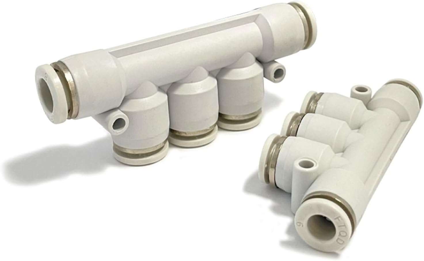 White Plastic Five-Way Quick-Plug Pneumatic Trachea Connector 5-Way Connection Outer Diameter PK-4/6/8/10/12 1Pcs(PK6)