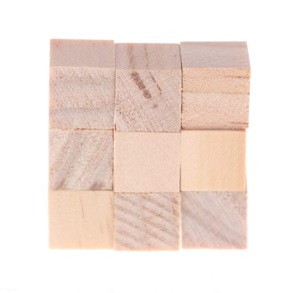 Kurtzy Houten dobbelstenen, 30 stuks, 3 x 3 x 3 cm, onbehandelde, onbehandelde blanco houten blokken, blokken om te knutselen, DIY, stempel, wiskunde