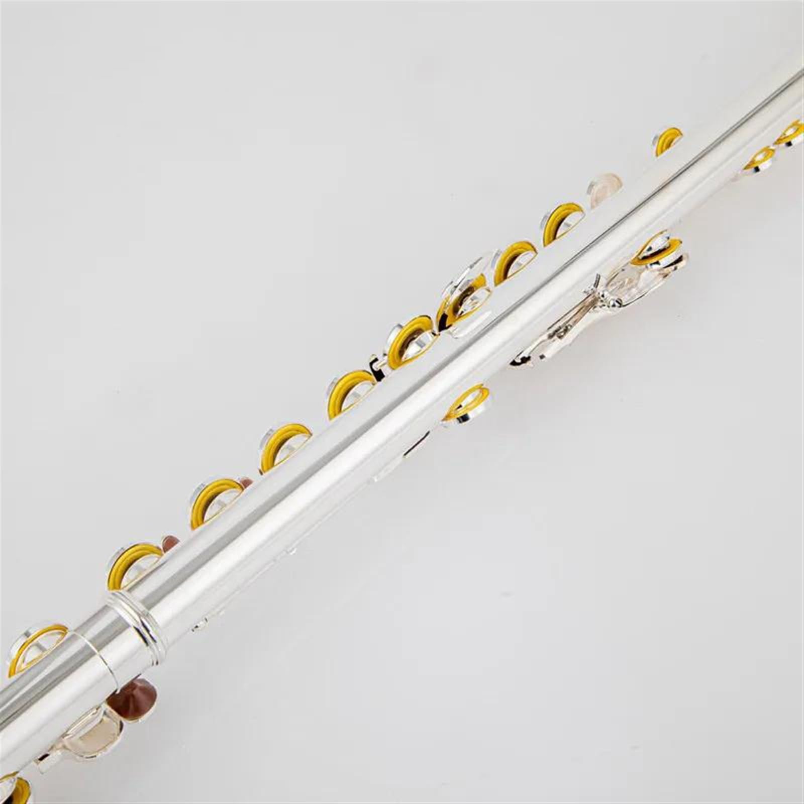Professionale Flauto Traverso 17 Chiavi Aperte Fori C Tono Flauto Traverso Con Corpo Placcato Argento In Cupronichel Con Chiave MI