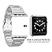 Simpeak Band Compatible with Apple Watch Series 10(42mm) Series 9 8 7 (41mm) 6 SE 5 4 (40mm) 3 2 1 (38mm), Women Men Stainless Steel Band Strap Compatible with iWatch 42mm 41mm 40mm 38mm,Silver