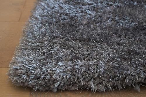 Image of Urban Modern Decor Features 6x9 Feet Modern Soft Shaggy Carpet Thick, Fluffy & 2 inch Pile Shag Rug for Your Kids Room, Bedroom & Livingroom(6x9 feet, Dark Grey Plain)