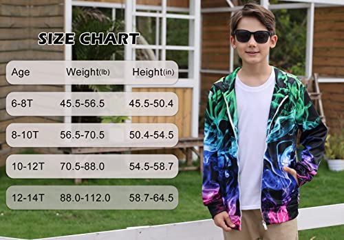 uideazone Kids Boys Girls Zip Up Hoodie 3D Printed Hooded Sweatshirt Hoody Coat with Pocket 6-14 Years - Image 3