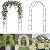 Metal Pergola Arbor Garden Arch - 4.6 * 7.8 or 6.4 * 7.5Ft, Assemble Freely 2 Sizes for Various Climbing Plant, Bridal Party Decoration