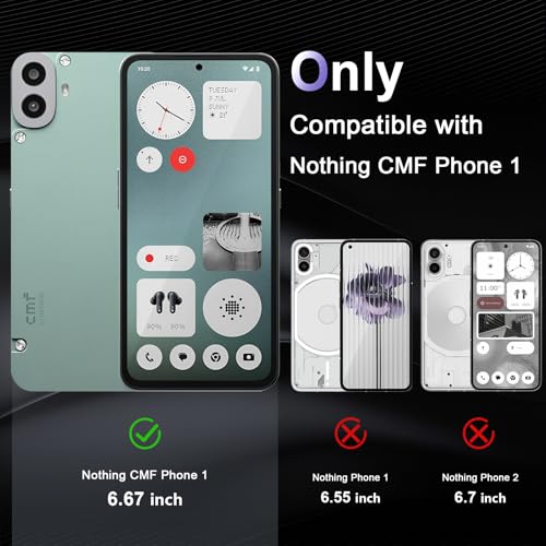 Image of Case for Nothing CMF Phone 1, Military Grade Drop Protection Phone Case, Yellowing Resistant, Anti-Scratch Hard PC Back, Shockproof Hard Ultra-Thin Protective Cover, Clear