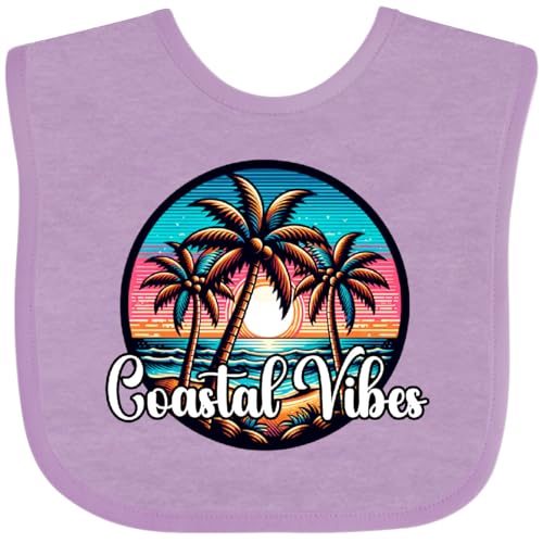 inktastic Tropical Vacation Coastal Vibes Quote Baby Bib