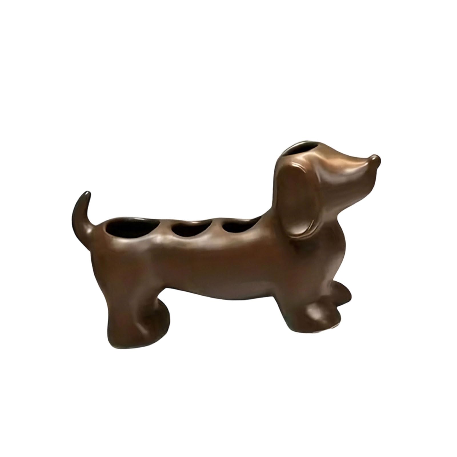 3D Print Toothbrush Toothpaste Holder Fun Dachshund Shape Space Saving Countertop Organizer Rack for Bathroom Sink Essential Dog Toothbrush Stand