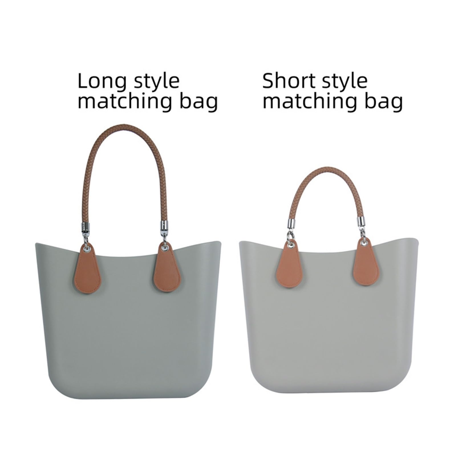1 para PU tkanych plecionych skórzanych uchwytów linowych pasek na akcesoria do torebek Tote Bag damskie akcesoria do torebek(Dark grey long)
