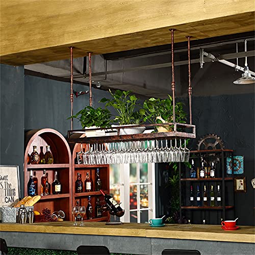 Rangement de vin suspendu moderne avec étagère à vin industrielle