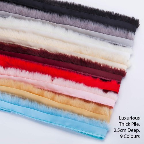Neotrims Fake Faux Quality Fur Woolly Fringe Trimming, Satin Ribbon, For Costume, Crafts, Decoration. 10 Stunning Colours & 3 Sizes: 2.5, 5 & 10 Cm. Beautiful Soft Handle. #TOP3